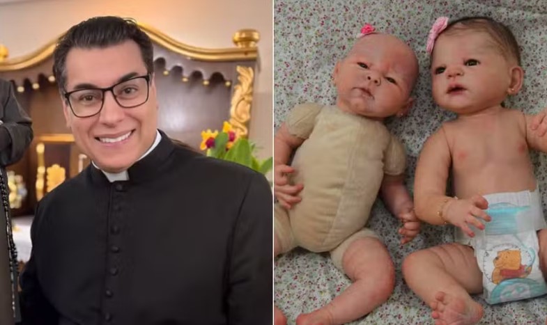 Padre é elogiado por fiéis após afirmar que não realiza batizados de bebês reborn