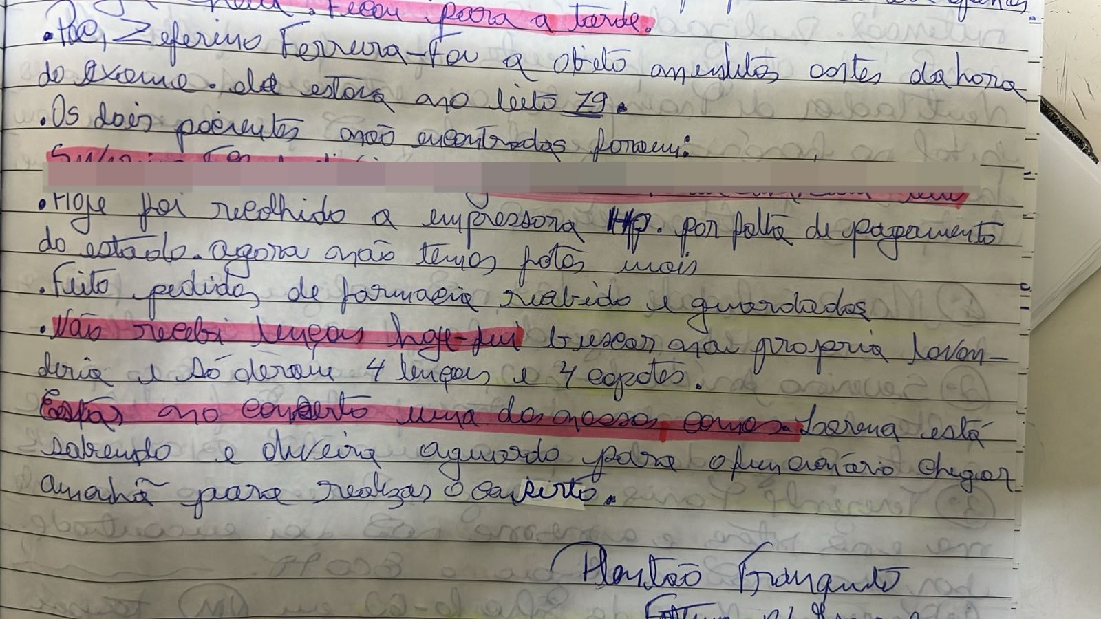 Governo não paga, empresa recolhe impressora e servidores tem que fazer relatórios a mão no Walfredo Gurgel