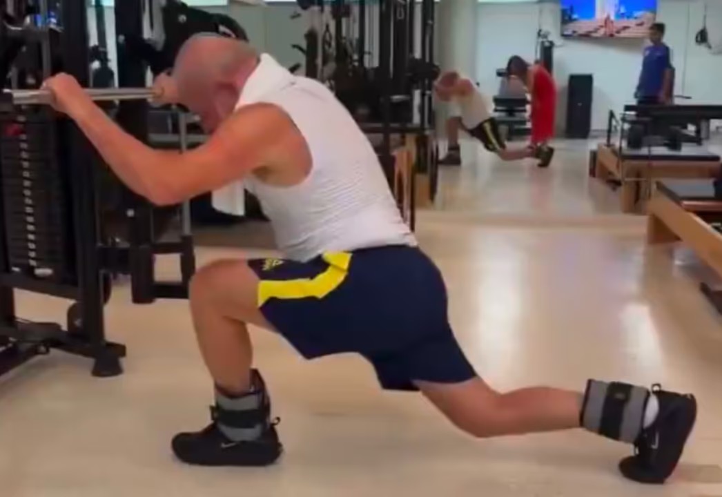 Lula na academia treinando | Foto: Reprodução de vídeo