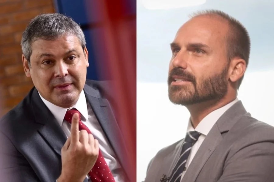 Lindbergh Farias e Eduardo Bolsonaro | Reprodução / Metróples