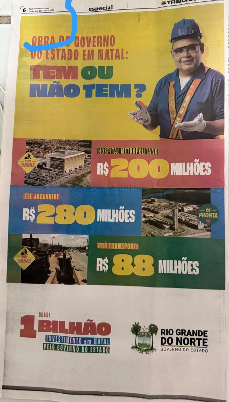 Mentira impressa em página de jornal