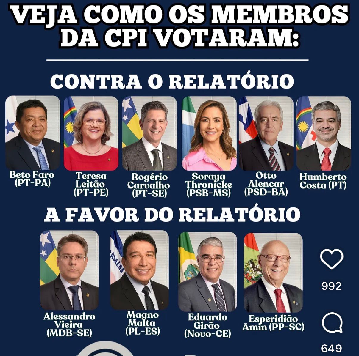Quando for votar, lembre quem é contra e a favor a criminalidade