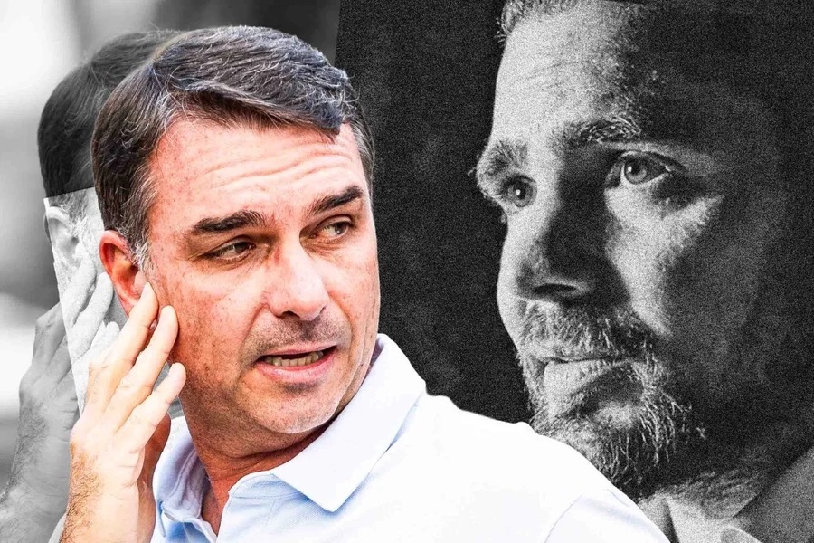 FLAVIO BOLSONARO E DANIEL VORCARO | crédito é Arte/Metrópoles
