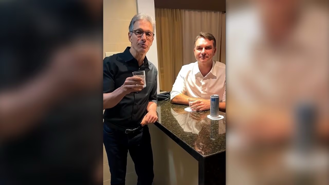 ZEMA E FLAVIO BOLSONARO | Foto: reprodução