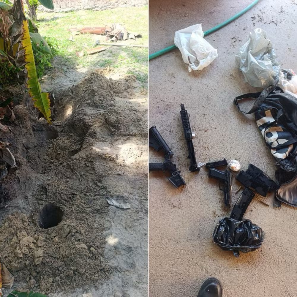 Fuzil foi apreendido em comunidade em Mossoró — Foto: Divulgação