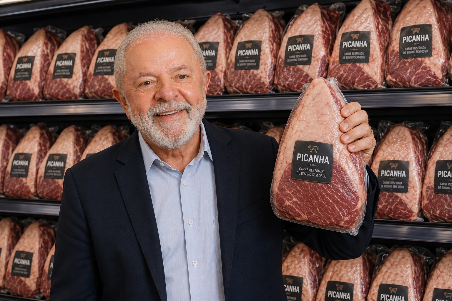 Lula e a picanha | imagem gerada por IA