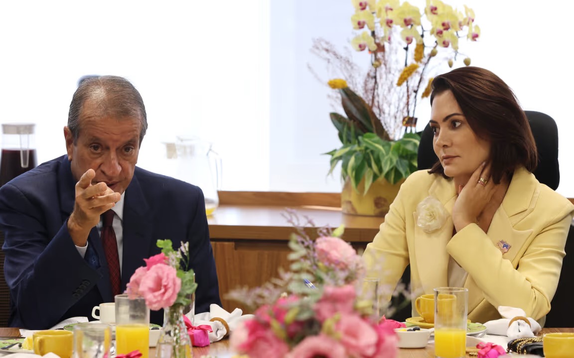 VALDEMAR COSTA NETO E MICHELLE BOLSONARO | Foto.: Beto Barata/ PL