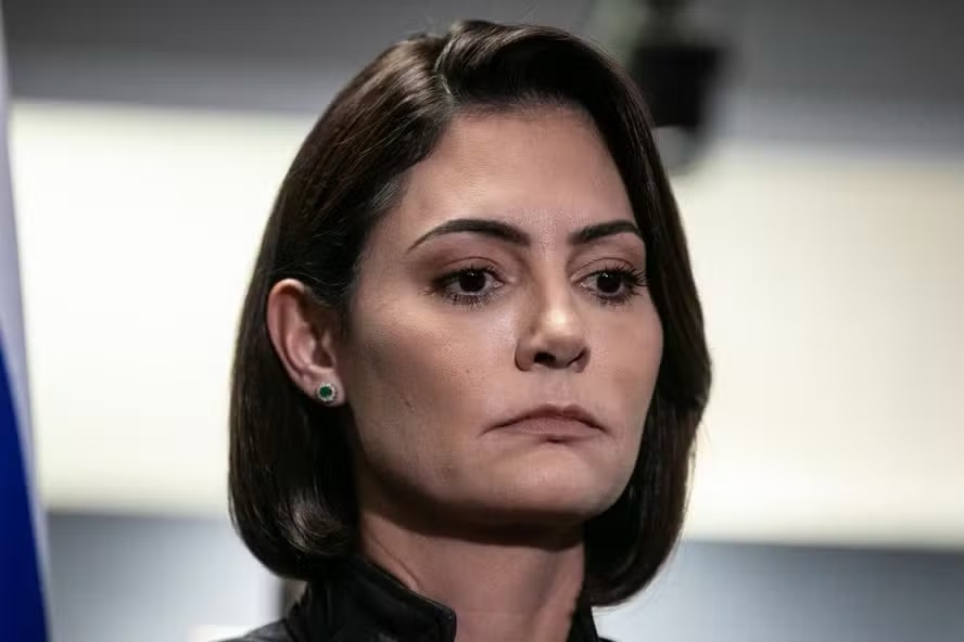 A ex-primeira-dama Michelle Bolsonaro 18/03/2025 — Foto: Brenno Carvalho / Agência O Globo.