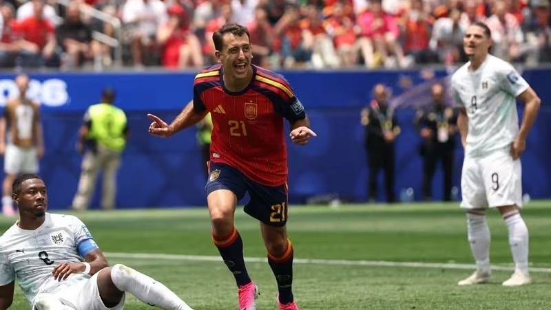 Oyarzabal marcou pela Espanha contra Áustria na Copa do Mundo 2026   •  Divulgação/Fifa