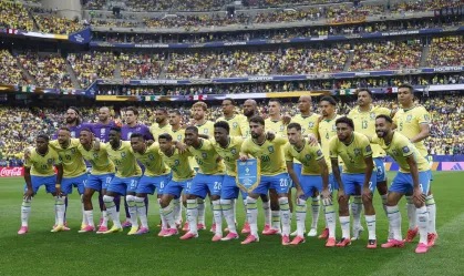 Seleção Brasileira antes da partida contra o Japão  • Rafael Ribeiro/CBF