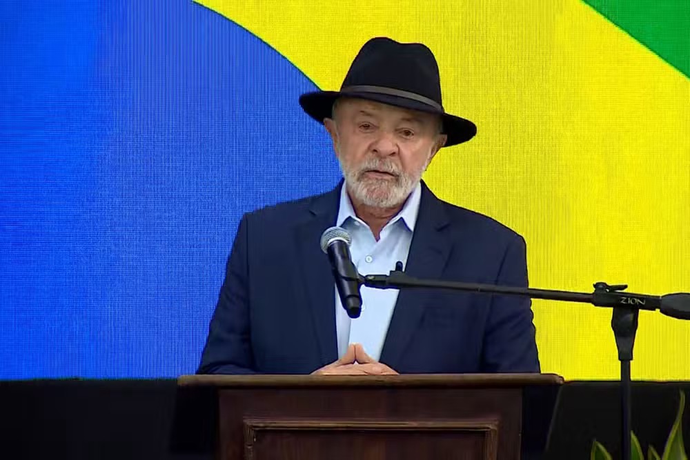 Presidente Lula cumpriu agenda em São José dos Campos na tarde desta segunda (13). — Foto: Reprodução/TV Vanguarda
