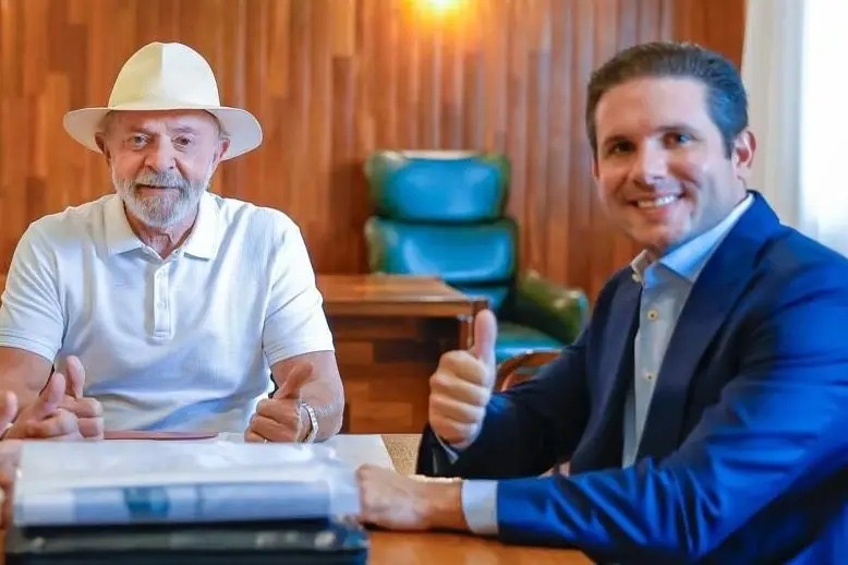Lula ao lado do presidente da Câmara, Hugo Motta - Foto: assessoria/PR.