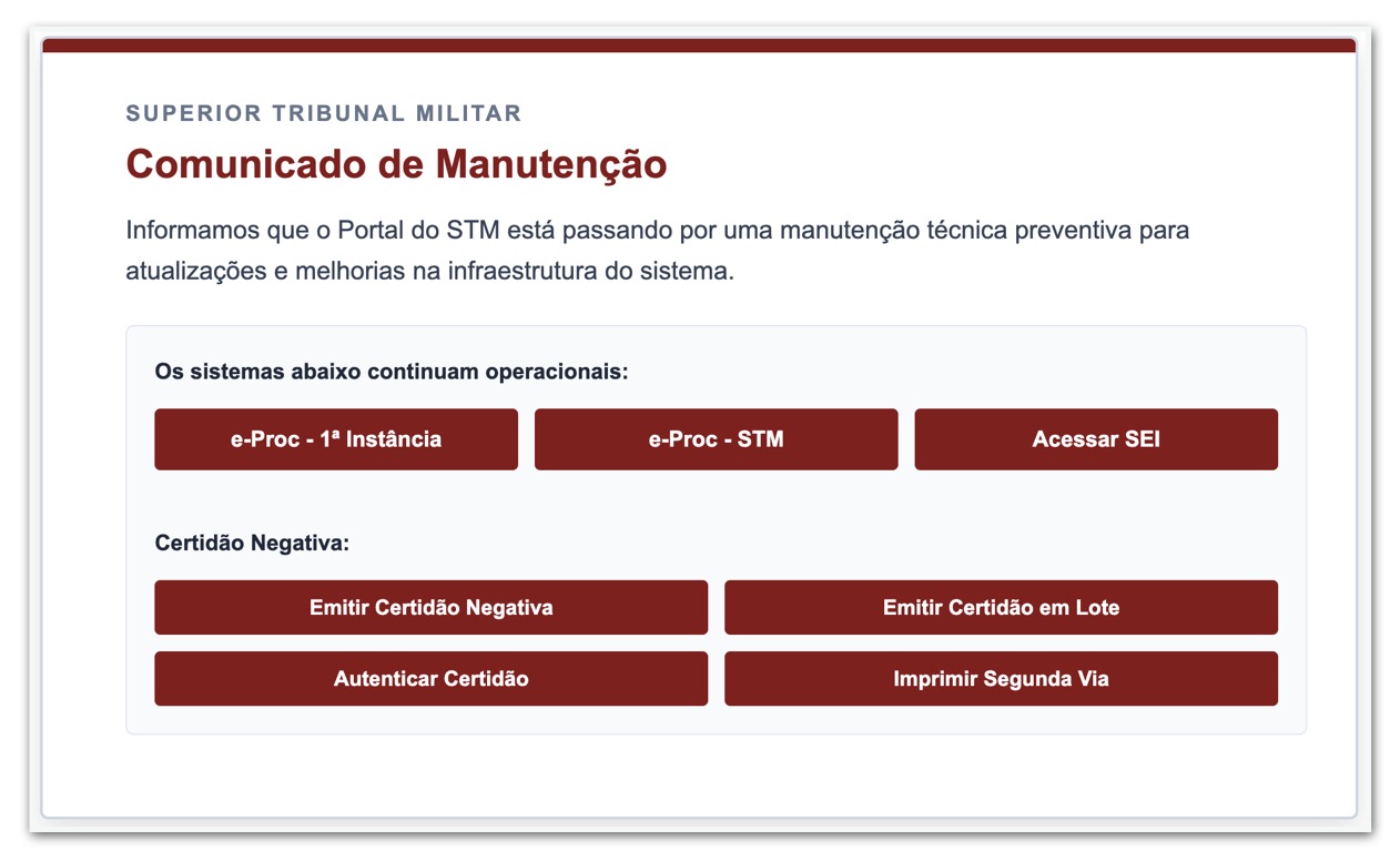 SITE STM FORA DO AR | PODER 360
