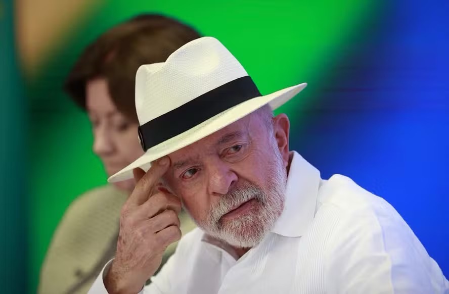 O presidente Luiz Inácio Lula da Silva durante apresentação no Palácio do Planalto — Foto: Cristiano Mariz/Agência O GLOBO