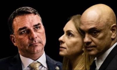 FLÁVIO BOLSONARO | VIVIANE BARCI DE MORAES E ALEXANDRE DE MORAES