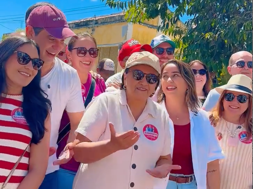 A governadora Fátima Bezerra fazendo o 67 sim-seven | Reprodução