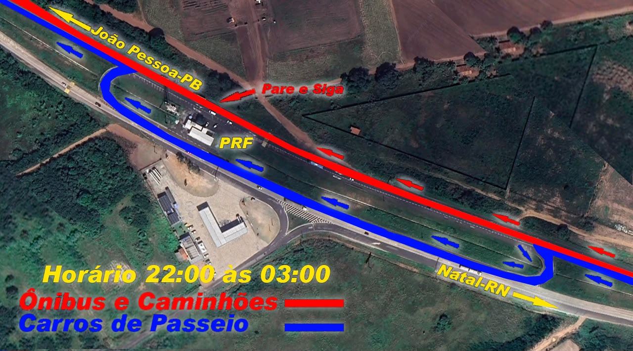 Interdição parcial BR-101 São José de Mipibu 