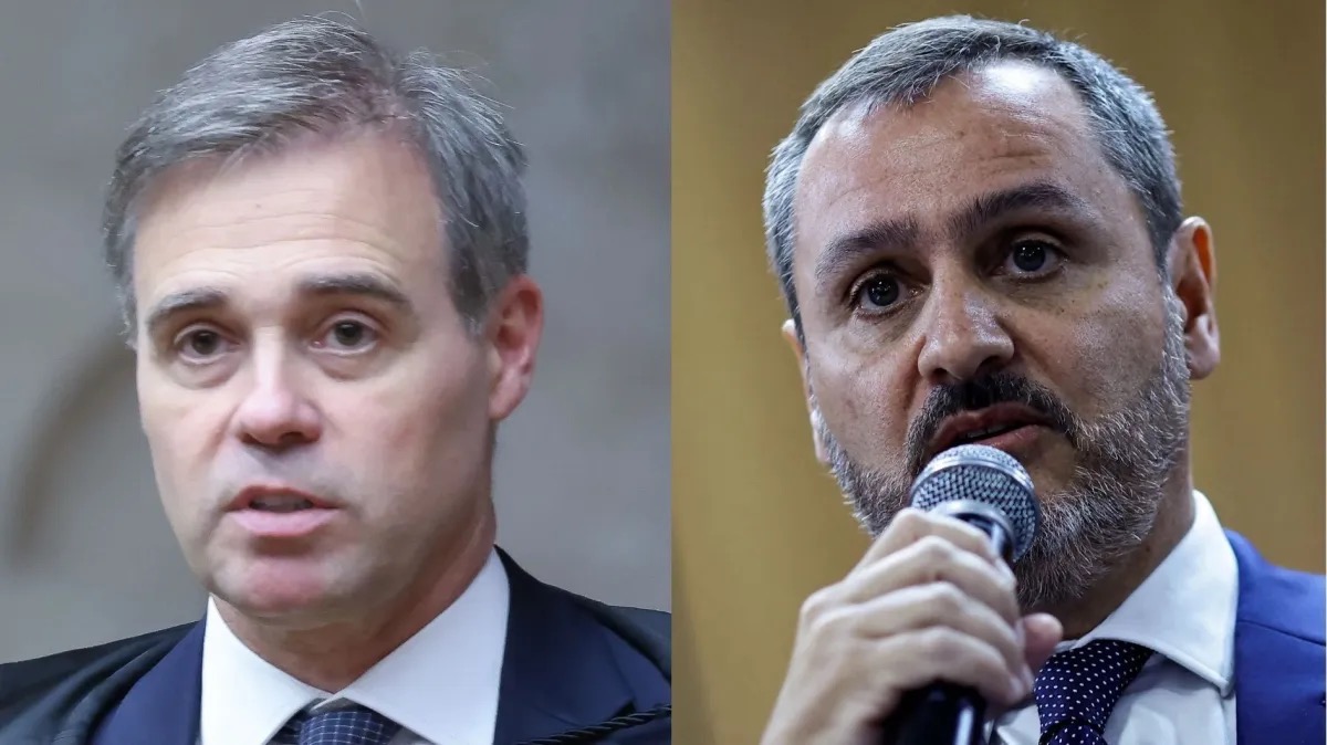 O ministro André Mendonça, do STF (Supremo Tribunal Federal), e o diretor-geral da PF (Polícia Federal), Andrei Rodrigues  • Antonio Augusto/STF e REUTERS/Ueslei Marcelino