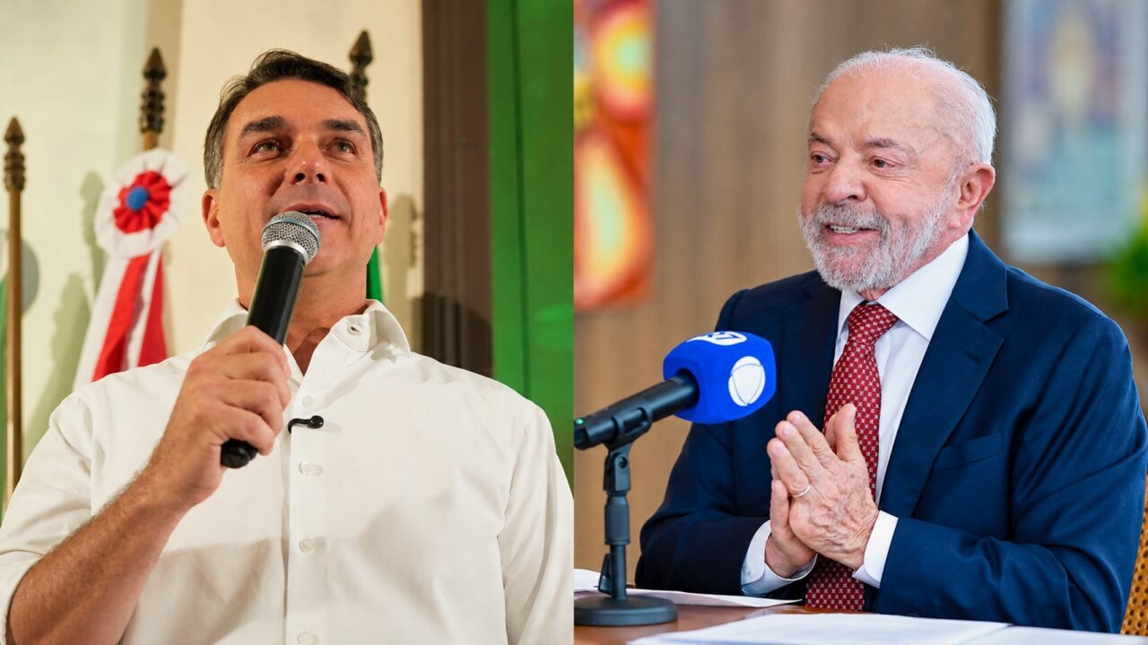 FLÁVIO BOLSONARO E LULA | 