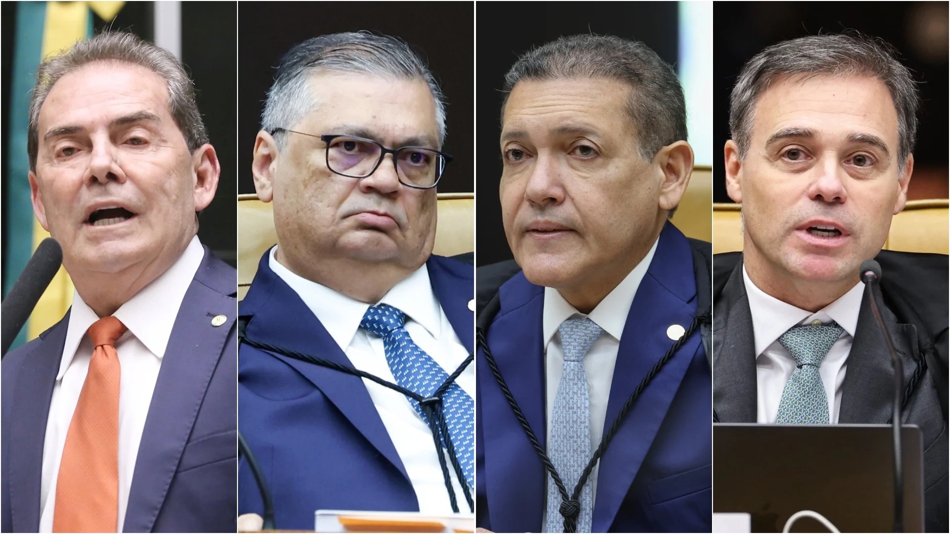 O Solidariedade, de Paulinho da Força (à esq.), foi ao STF e pediu diretamente a Flávio Dino para destituir Kassio Nunes Marques e André Mendonça da função de analisar reclamações sobre propagandas eleitorais no TSE