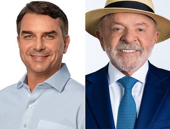 Flávio Bolsonaro e Lula 