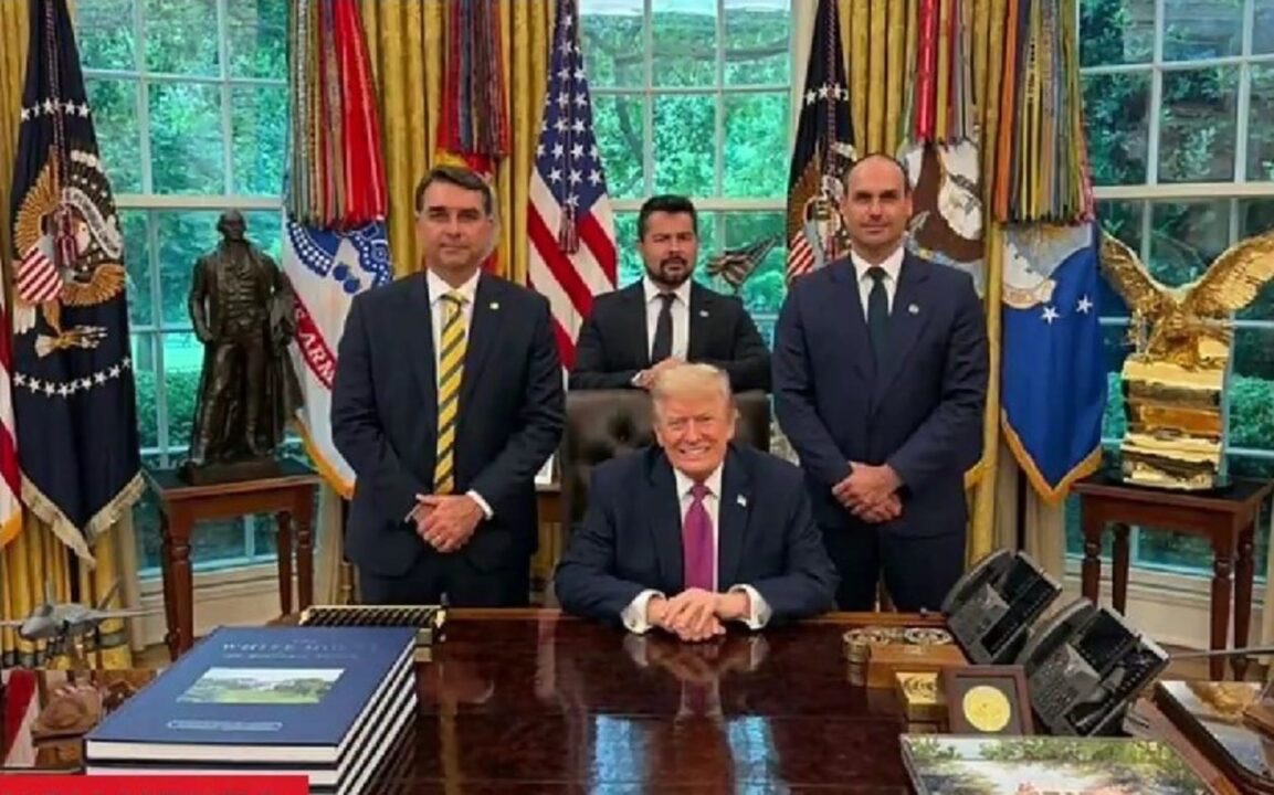 trump e Flávio bolsonaro | Foto: Divulgação
