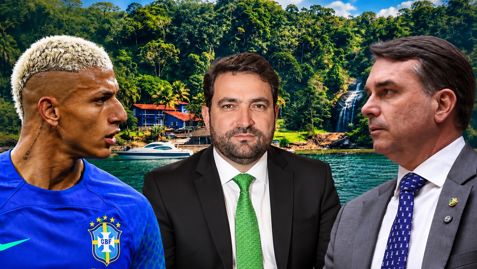  Richarlison Willer Tomaz e Flávio bolsonaro