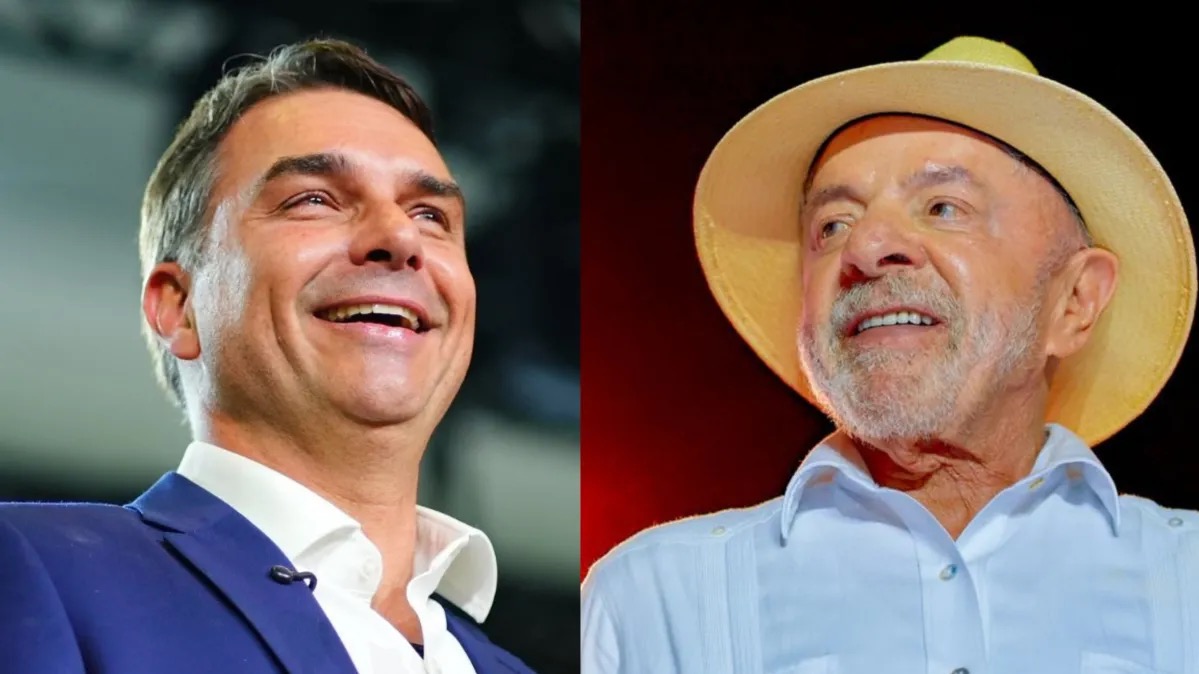 Flávio Bolsonaro (PL) e Lula (PT)  • Divulgação
