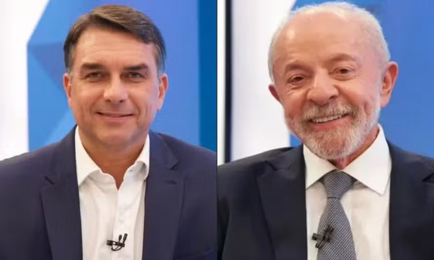 Flávio Bolsonaro e Luiz Inácio Lula da Silva participarão do debate da Band neste domingo (18) — Foto: Manoella Mello/Globo