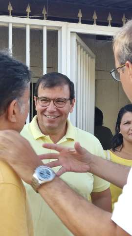 Bruno Giovanni chega para a procissão de Santos Reis