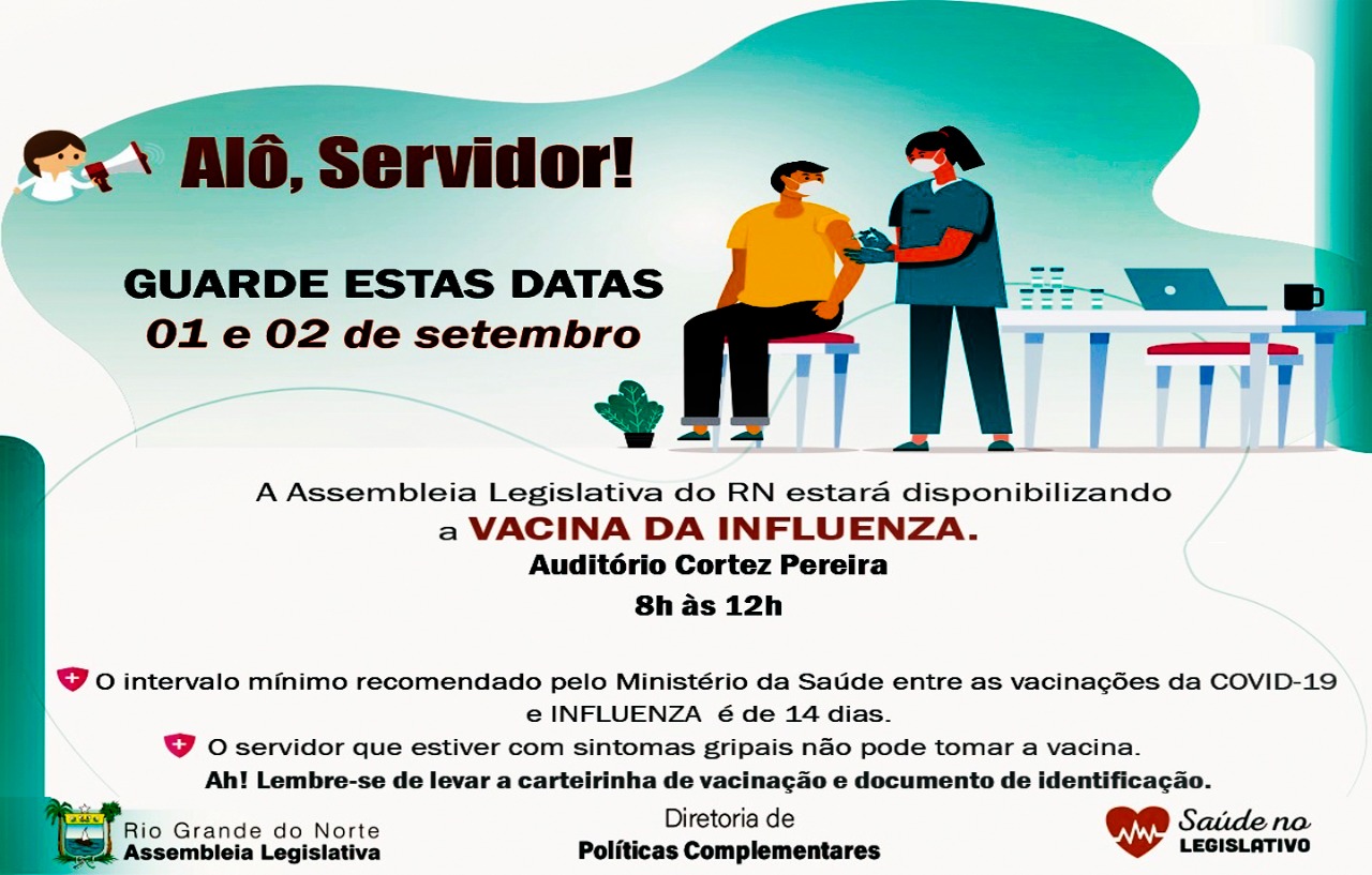 Servidores da Assembleia poderão ser vacinados contra a gripe