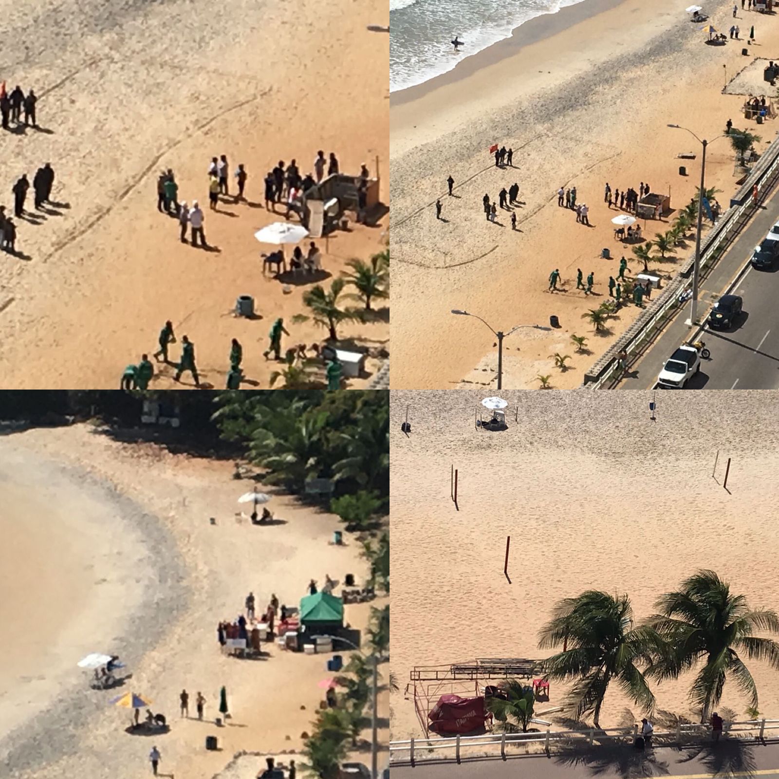 Fiscalização contra barracas irregulares na praia de Miami atinge até o beach tênis